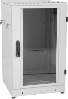 Шкаф коммутационный ЦМО (ШТК-М-24.6.8-1ААА) напольный 24U 600x800мм пер.дв.стекл задн.дв.стал.лист 2 бок.пан. направл.под закл.гайки 600кг серый - купить недорого с доставкой в интернет-магазине