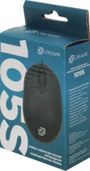 Мышь Оклик 105S черный оптическая 800dpi USB для ноутбука 3but (400941) - купить недорого с доставкой в интернет-магазине