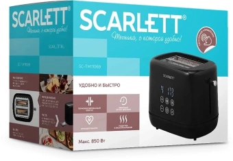 Тостер Scarlett SC-TM11069 850Вт черный - купить недорого с доставкой в интернет-магазине