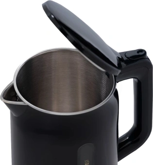 Чайник электрический Scarlett SC-EK21S45 1.5л. 2200Вт черный корпус: нерж.сталь/пластик - купить недорого с доставкой в интернет-магазине