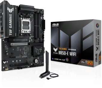 Материнская плата Asus TUF GAMING B850-E WIFI SocketAM5 AMD B850 4xDDR5 ATX AC`97 8ch(7.1) 2.5Gg RAID+HDMI+DP - купить недорого с доставкой в интернет-магазине
