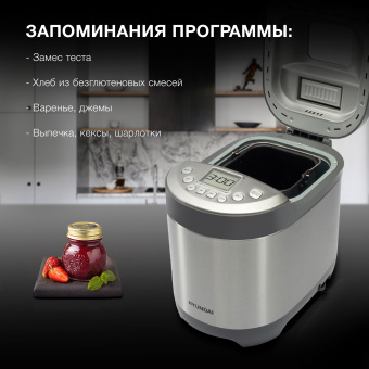 Хлебопечь Hyundai HYBM-4082 550Вт серый/серебристый - купить недорого с доставкой в интернет-магазине