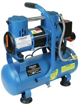 Компрессор поршневой Sturm! AC93210OL безмасляный 180л/мин 10л 900Вт синий/черный - купить недорого с доставкой в интернет-магазине