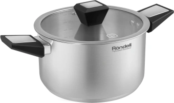 Кастрюля Rondell Blitz RDS-1889 3.2л. d=20см (с крышкой) стальной - цена, купить или заказать с доставкой в интернет-магазине Кастрюля Rondell Blitz RDS-1889 3.2л. d=20см (с крышкой) стальной - купить недорого с доставкой в интернет-магазине