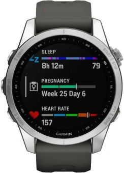 Смарт-часы Garmin Fenix 7S 1.2" корп.серый рем.черный (010-02539-01) - купить недорого с доставкой в интернет-магазине