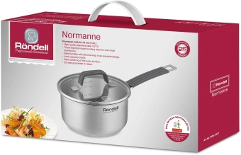 Ковш Rondell Normanne RDS-1812 1.3л. d=16см (с крышкой) стальной - купить недорого с доставкой в интернет-магазине