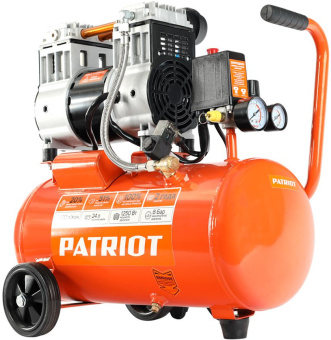 Компрессор поршневой Patriot WO 24-220 безмасляный 200л/мин 24л 1250Вт оранжевый - купить недорого с доставкой в интернет-магазине