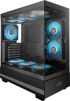 Корпус PcCooler C3Q500 BK черный без БП ATX 9x120mm 5x140mm 2xUSB3.0 audio bott PSU - купить недорого с доставкой в интернет-магазине