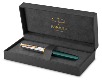 Ручка перьев. Parker 51 Premium (CW2169074) Forest Green GT F сталь нержавеющая подар.кор. - купить недорого с доставкой в интернет-магазине
