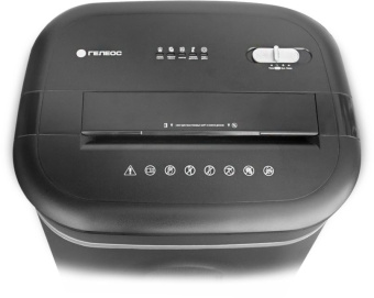 Шредер Heleos УМ28-5 черный/серебристый (секр.P-5) фрагменты 12лист. 28лтр. скрепки скобы пл.карты CD - купить недорого с доставкой в интернет-магазине