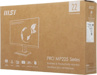 Монитор MSI 21.5" Pro MP225 черный IPS LED 1ms 16:9 HDMI 1300:1 250cd 178гр/178гр 1920x1080 100Hz VGA FHD 2.3кг - купить недорого с доставкой в интернет-магазине