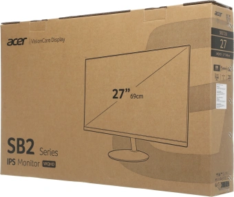Монитор Acer 27" SB272UP1bmipx черный IPS LED 1ms 16:9 HDMI M/M матовая 250cd 178гр/178гр 2560x1440 144Hz FreeSync DP Quad 2K (1440p) 3.92кг - купить недорого с доставкой в интернет-магазине