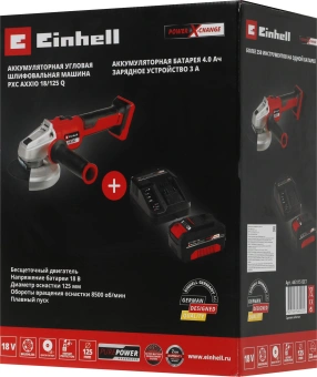 Углошлифовальная машина Einhell PXC AXXIO 8500об/мин рез.шпин.:M14 d=125мм (4431151SET) - купить недорого с доставкой в интернет-магазине