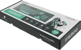 Клавиатура A4Tech FS300 механическая черный/серый USB for gamer LED (FS300 PANDA ROCK) кабель 1.8м - купить недорого с доставкой в интернет-магазине