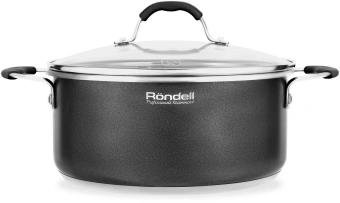 Кастрюля Rondell Stern RDS-019 4.7л. d=24см (с крышкой) т.серый - купить недорого с доставкой в интернет-магазине