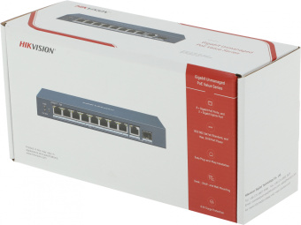 Коммутатор Hikvision DS-3E0510P-E/M(B) 9x1Гбит/с 1SFP 8PoE 58W неуправляемый - купить недорого с доставкой в интернет-магазине