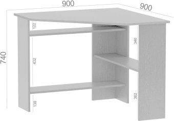 Стол для компьютера Сокол КСТ-02 столешница ЛДСП белый (00-00010954) - купить недорого с доставкой в интернет-магазине