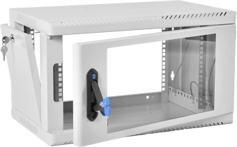 Шкаф коммутационный ЦМО (ШРН-6.500) напольный 6U 599x529мм пер.дв.стекл 200кг серый 470мм 14кг 180град. 346мм IP20 металл - купить недорого с доставкой в интернет-магазине