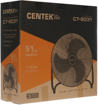 Вентилятор напольный Centek CT-5031 110Вт скоростей:3 серебристый/черный - купить недорого с доставкой в интернет-магазине