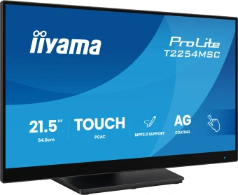 Монитор Iiyama 21.5" ProLite T2254MSC-B2AG черный IPS LED 4ms 16:9 HDMI M/M глянцевая HAS 1300:1 300cd 178гр/178гр 1920x1080 100Hz DP FHD USB Touch 2.9кг - купить недорого с доставкой в интернет-магазине