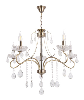 Люстра Hiper H220-5 потолоч. бронза ант./прозрач. - купить недорого с доставкой в интернет-магазине