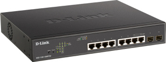 Коммутатор D-Link DGS-1100-10MPPV2/A 8G 2SFP 8PoE+ настраиваемый - купить недорого с доставкой в интернет-магазине