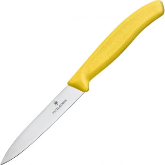Нож кухонный Victorinox Swiss Classic (6.7706.L118) стальной для овощей лезв.100мм прямая заточка желтый - купить недорого с доставкой в интернет-магазине