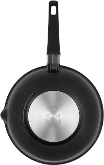 Сковорода ВОК (WOK) Rondell Escurion RDA-870 круглая 28см покрытие: Xylan Plus ручка съемная (с крышкой) черный - купить недорого с доставкой в интернет-магазине