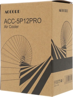 Устройство охлаждения(кулер) Accord ACC-5P12PRO ARGB Soc-AM5/AM4/1200/1700/1851 серебристый/черный 4-pin 31dB Al+Cu 220W 525gr brown box - купить недорого с доставкой в интернет-магазине