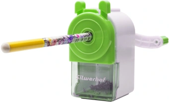 Точилка для карандашей механическая Silwerhof Color 1 отверстие зеленый - купить недорого с доставкой в интернет-магазине