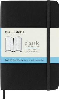 Блокнот Moleskine CLASSIC SOFT QP614 Pocket 90x140мм 192стр. пунктир мягкая обложка черный - купить недорого с доставкой в интернет-магазине