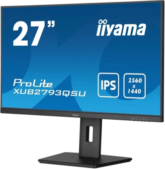 Монитор Iiyama 27" ProLite XUB2793QSU-B7 черный IPS LED 16:9 HDMI M/M матовая HAS Piv 300cd 178гр/178гр 2560x1440 100Hz DP 2K USB 5.6кг - купить недорого с доставкой в интернет-магазине