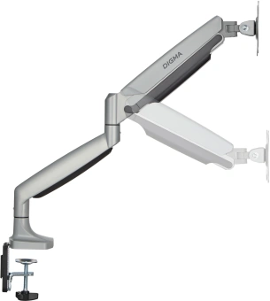 Кронштейн для мониторов ЖК Digma D-MM301 серый 17"-45" макс.15кг крепление к столешнице поворот и наклон - купить недорого с доставкой в интернет-магазине