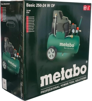 Компрессор поршневой Metabo Basic 250-24 W OF безмасляный 120л/мин 24л 1500Вт - купить недорого с доставкой в интернет-магазине