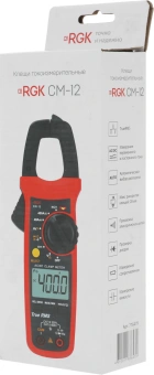 Клещи токоизмерительные RGK CM-12 цифр. измер.ток:переменный/постоянный красный/черный (776479) - купить недорого с доставкой в интернет-магазине