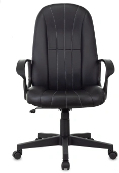 Кресло руководителя Бюрократ T-898 черный Leather Black экокожа крестов. пластик - купить недорого с доставкой в интернет-магазине