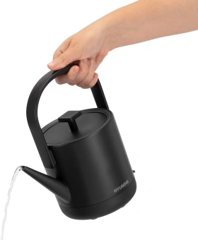 Чайник электрический Hyundai HYK-S2507 0.6л. 1000Вт черный корпус: металл - купить недорого с доставкой в интернет-магазине