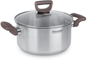 Кастрюля Rondell Fest RDS-1322 2.8л. d=20см (с крышкой) стальной - купить недорого с доставкой в интернет-магазине