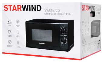 Микроволновая Печь Starwind SWM5720 20л. 700Вт черный - купить недорого с доставкой в интернет-магазине