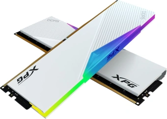 Память DDR5 2x16GB 6400MHz A-Data AX5U6400C3216G-DCLARWH XPG Lancer RGB RTL Gaming PC5-51200 CL32 DIMM 288-pin 1.35В kit dual rank с радиатором Ret - купить недорого с доставкой в интернет-магазине