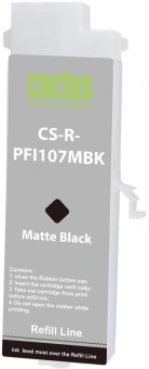Картридж перезаправляемый струйный Cactus CS-R-PFI107MBK черный матовый (260мл) для Canon imageProGRAF iPF670/680/685/770/780/785 без чипа - купить недорого с доставкой в интернет-магазине