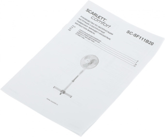 Вентилятор напольный Scarlett SC-SF111B20 35Вт скоростей:3 белый/серый - купить недорого с доставкой в интернет-магазине