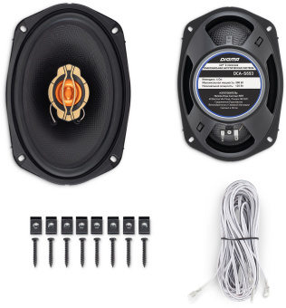 Колонки автомобильные Digma DCA-S693 (без решетки) 300Вт 86дБ 4Ом 15x23см (6x9дюйм) (ком.:2кол.) коаксиальные трехполосные - купить недорого с доставкой в интернет-магазине