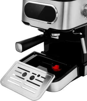 Кофеварка рожковая Kitfort КТ-765 1100Вт серебристый/черный - купить недорого с доставкой в интернет-магазине