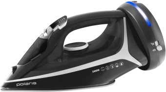 Утюг беспроводной Polaris PIR 2444K Cord[LESS] 2400Вт черный/серебристый - купить недорого с доставкой в интернет-магазине