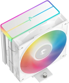Устройство охлаждения(кулер) Deepcool AG400 Wh V2 ARGB Soc-AM5/AM4/1200/1700/1851 белый 4-pin 31.6dB Al+Cu 220W 643gr Ret (R-AG400-WHAMMN-GJD) - купить недорого с доставкой в интернет-магазине