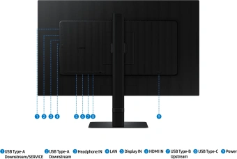 Монитор Samsung 27" ViewFinity S8 S27D804UAIXCI черный IPS LED 5ms 16:9 HDMI матовая HAS Piv 1000:1 350cd 178гр/178гр 3840x2160 60Hz DP 4K USB 6.1кг - купить недорого с доставкой в интернет-магазине