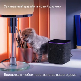 Умная колонка Yandex Станция Миди Алиса черный 24W 1.0 BT/Wi-Fi 10м (YNDX-00054BLK) - купить недорого с доставкой в интернет-магазине