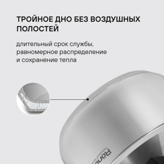 Ковш Rondell Blitz RDS-1888 1.4л. d=16см (с крышкой) стальной - купить недорого с доставкой в интернет-магазине