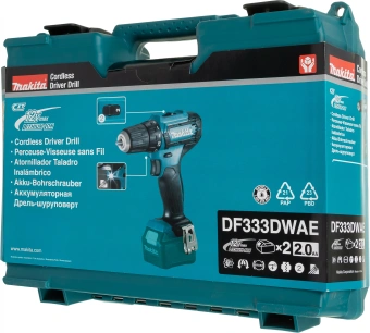 Дрель-шуруповерт Makita DF333DWAE аккум. патрон:быстрозажимной (кейс в комплекте) - купить недорого с доставкой в интернет-магазине